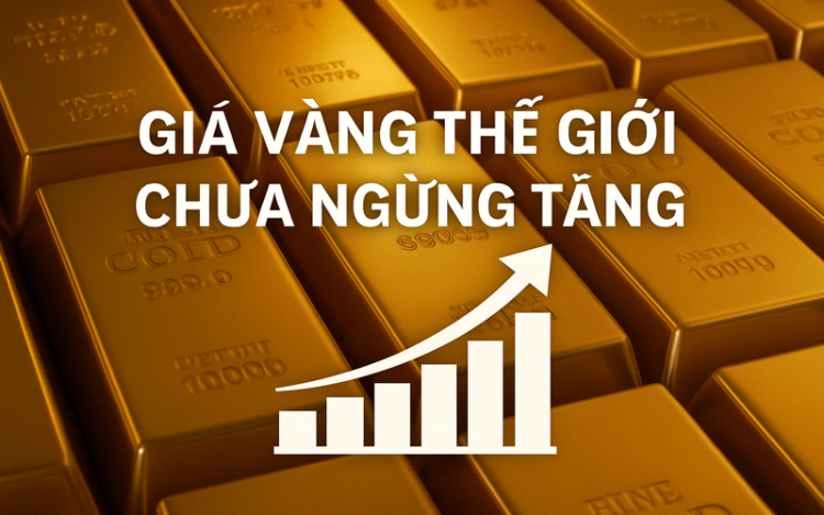 Giá vàng thế giới chưa ngừng tăng ngày 16/4: Vượt mốc 3.260 USD/ounce