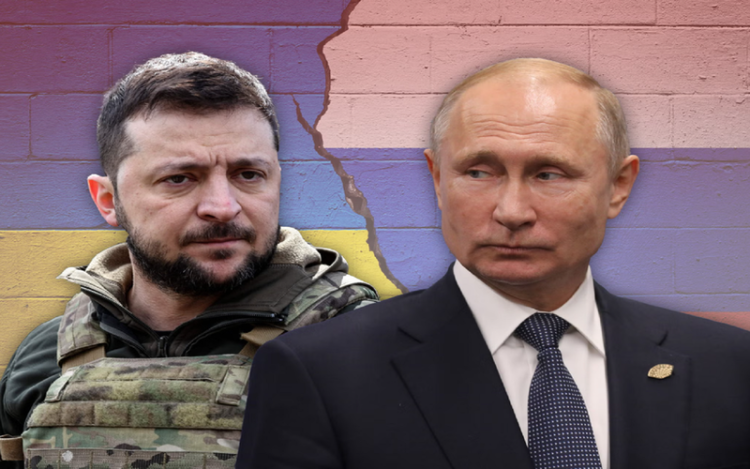 Tổng thống Ukraine Volodymyr Zelensky trong họp báo ngày 22/4 tại Kiev. Ảnh: AFP. Ukraine nêu điều kiện đàm phán Nga - Ukraine: Chỉ sau khi ngừng bắn.