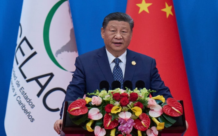 Chủ tịch Trung Quốc Tập Cận Bình phát biểu tại Bắc Kinh ngày 13/5. Ảnh: AP