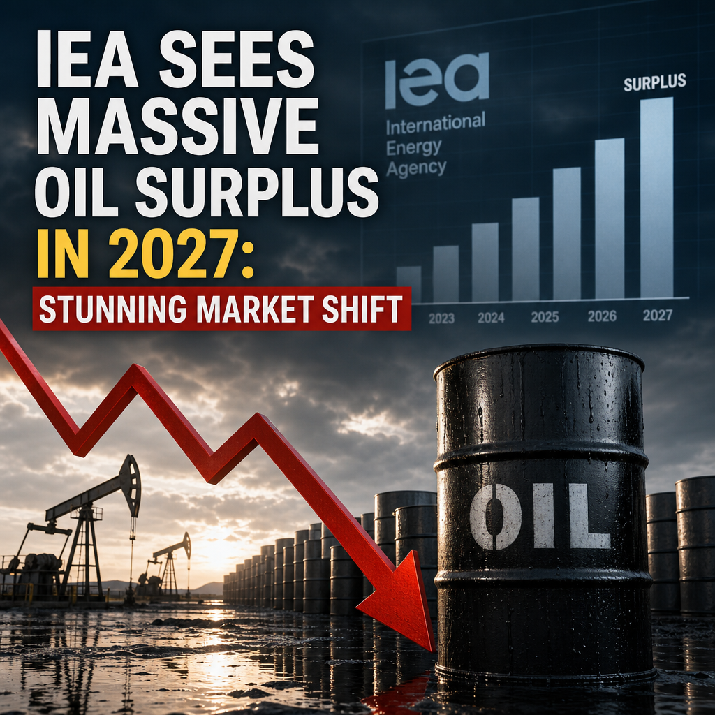 Illustration of IEA Sees Massive Oil Surplus in 2027: Stunning Market Shift