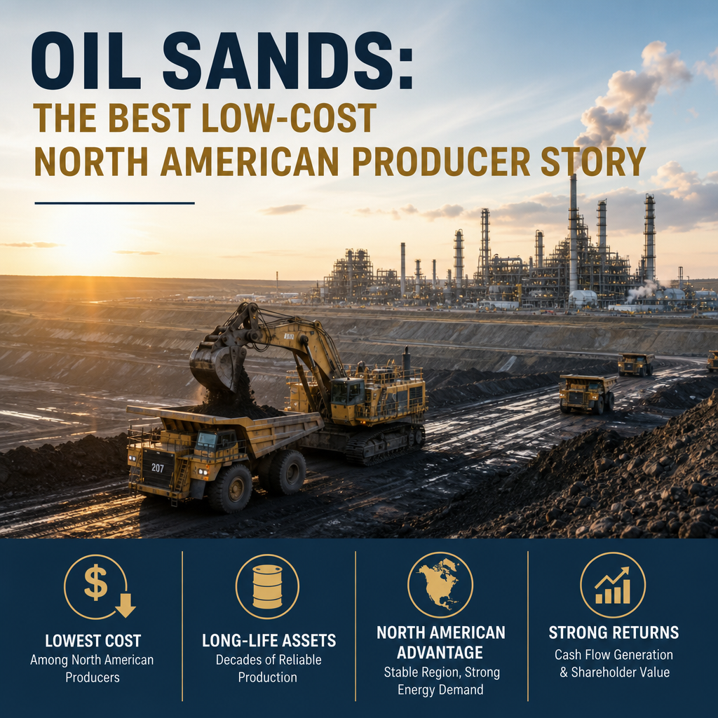 Illustration of Oil Sands: The Best Low-Cost North American Producer Story