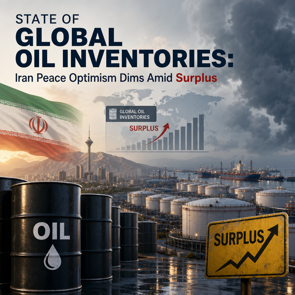 Illustration of State of Global Oil Inventories: Iran Peace Optimism Dims Amid Surplus