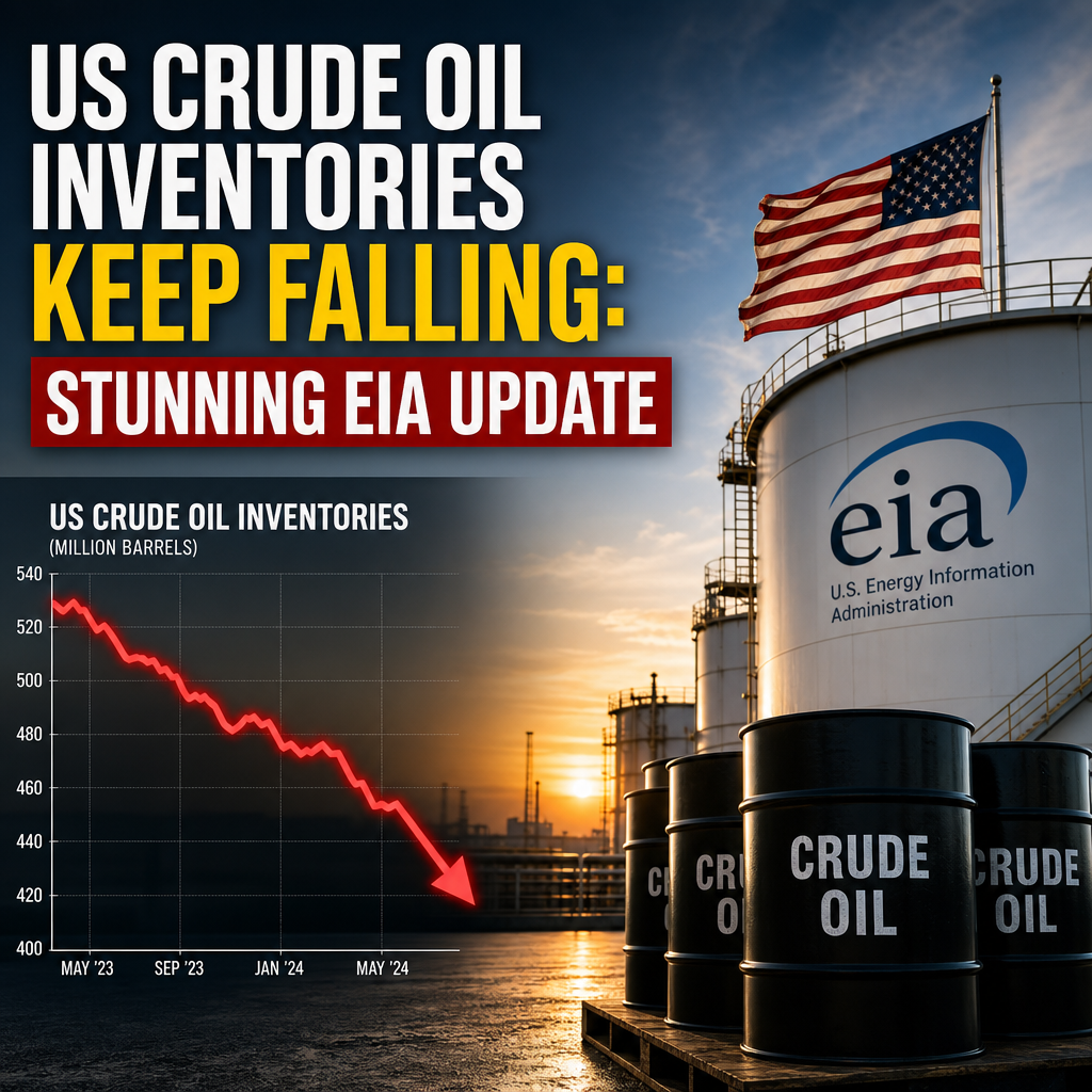 Illustration of US Crude Oil Inventories Keep Falling: Stunning EIA Update