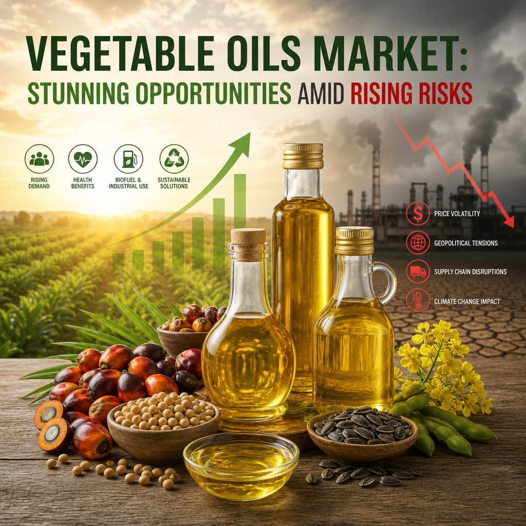Illustration of Vegetable Oils Market: Stunning Opportunities Amid Rising Risks