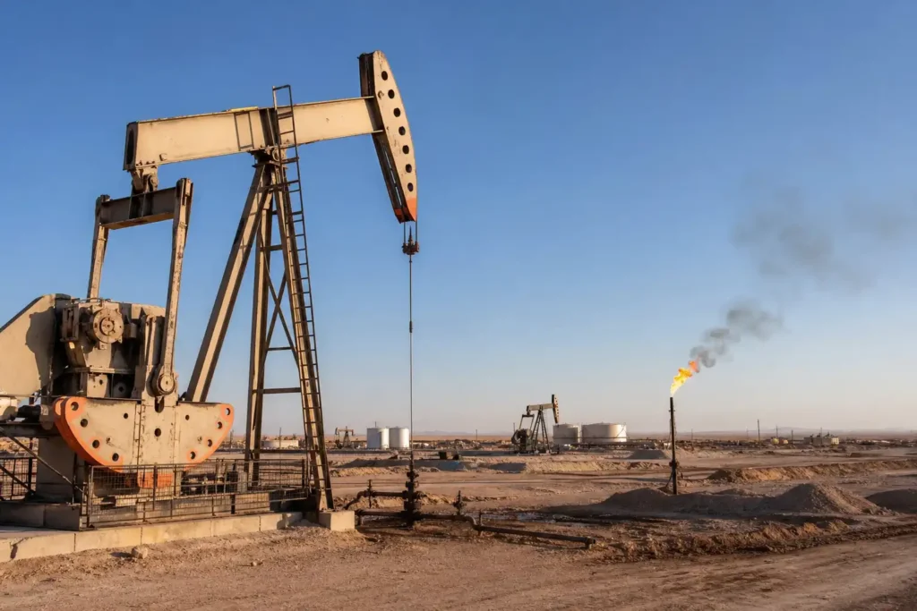 Illustration of BP và ConocoPhillips hợp tác khai thác mỏ dầu khổng lồ ở Iraq