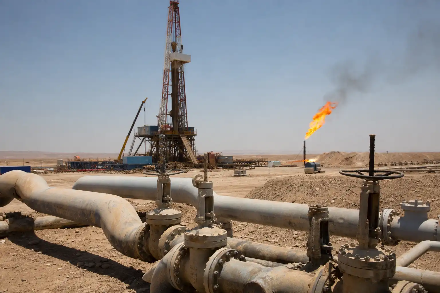Illustration of BP và ConocoPhillips hợp tác khai thác mỏ dầu khổng lồ ở Iraq