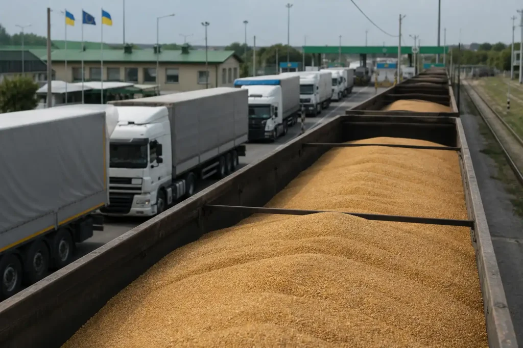Additional Illustration of Giá giảm khiến vận chuyển ngũ cốc qua biên giới phía tây Ukraine đình trệ