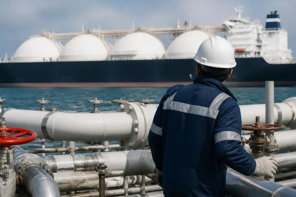 Illustration of Trung Quốc dự kiến bán lại chuyến LNG Mỹ đầu tiên sau 1 năm