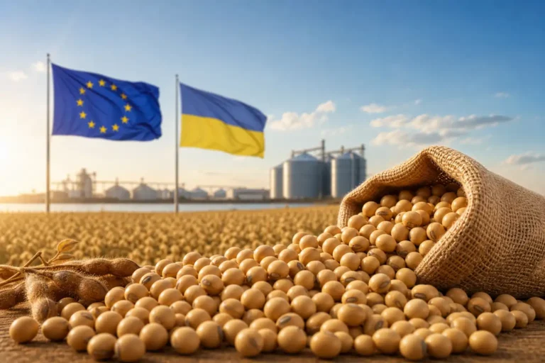 Illustration of Ukraine có thể giúp EU giảm phụ thuộc vào đậu tương Mỹ và Brazil