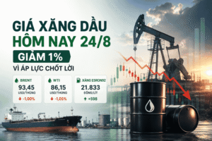 Giá xăng dầu hôm nay 24/8: Dầu thô giảm 1%