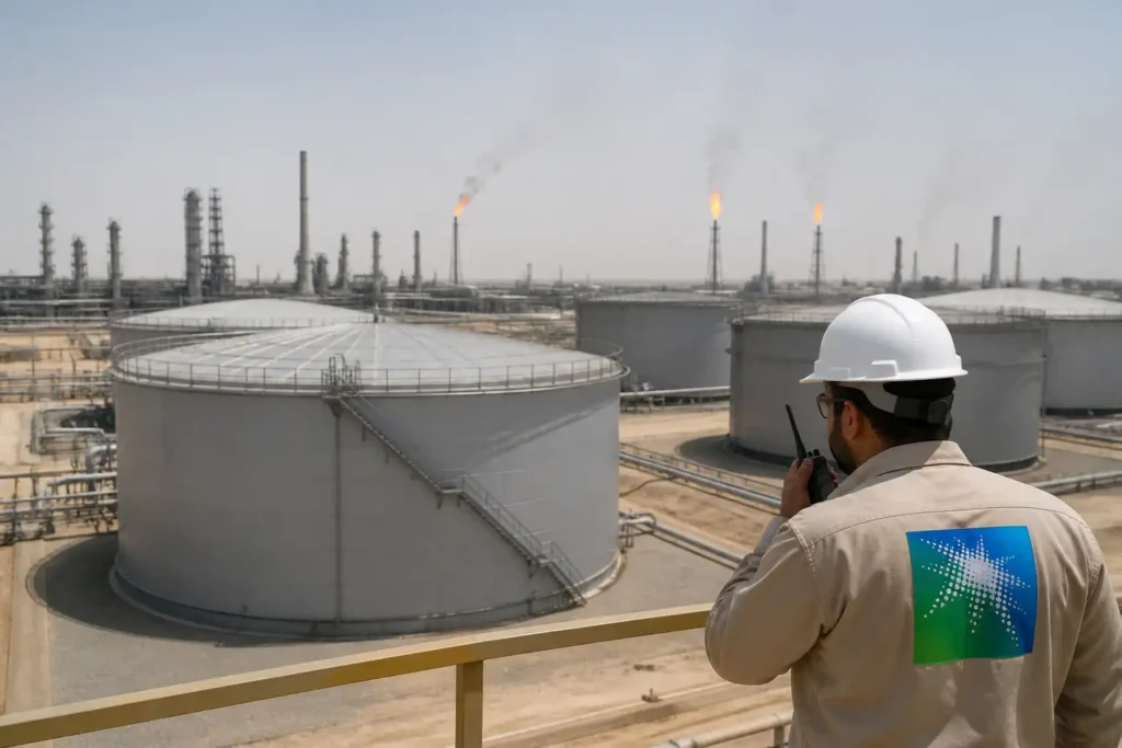 Illustration of Aramco hạ giá dầu bán sang châu Á trước khả năng thỏa thuận Hormuz