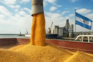 Illustration of Argentina lập kỷ lục xuất khẩu ngô hàng tháng mới