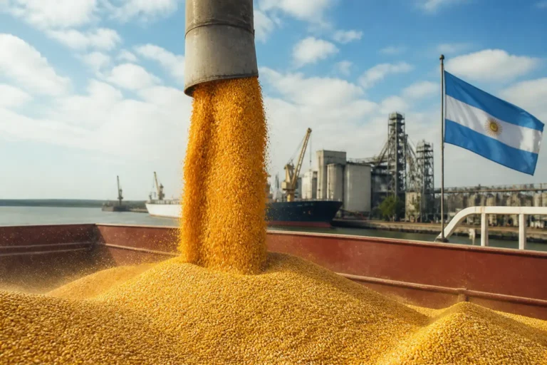 Illustration of Argentina lập kỷ lục xuất khẩu ngô hàng tháng mới