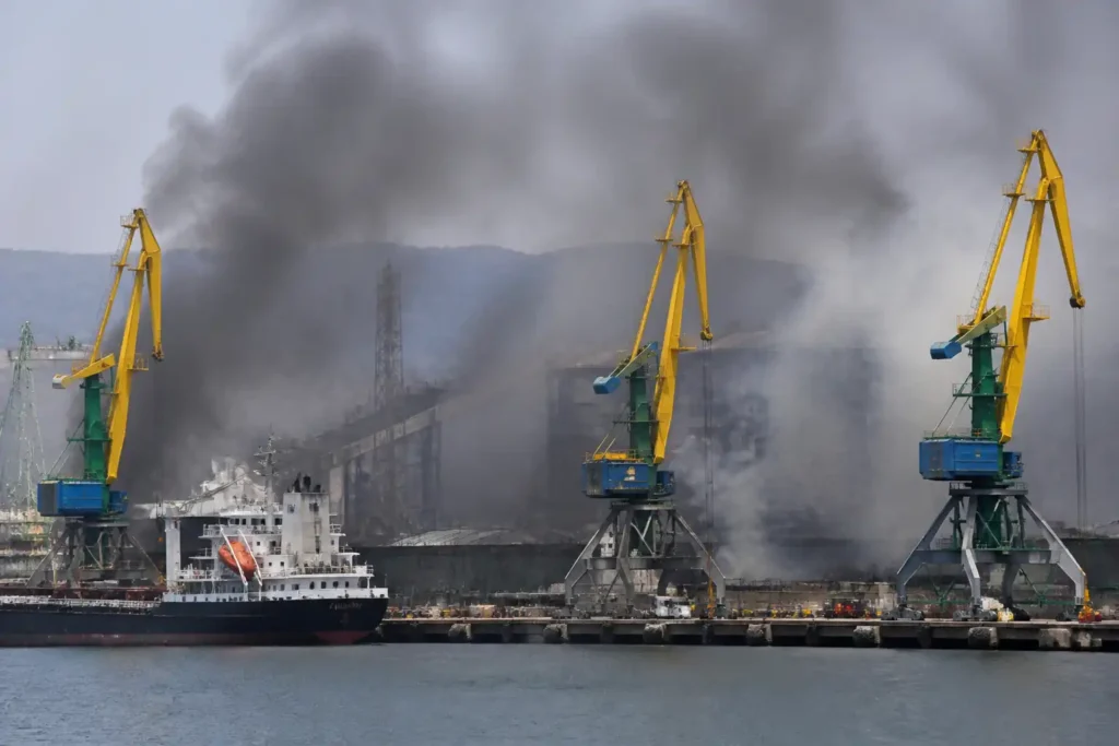 Additional Illustration of Ba cảng ngũ cốc ở Novorossiysk dừng hoạt động sau tấn công drone