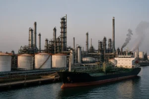 Illustration of Các nhà máy lọc dầu nhỏ Trung Quốc tìm nguồn dầu ngoài Iran vì Mỹ chặn đường