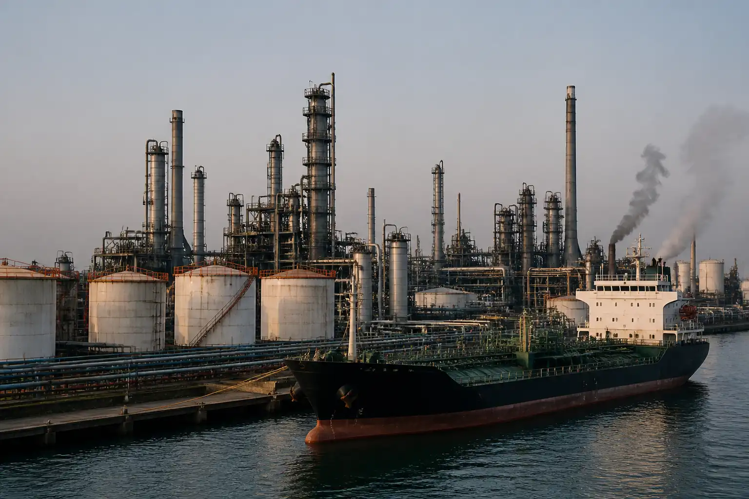 Illustration of Các nhà máy lọc dầu nhỏ Trung Quốc tìm nguồn dầu ngoài Iran vì Mỹ chặn đường