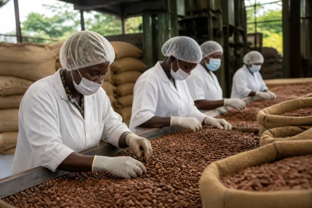 Illustration of Giá cacao cao thúc đẩy nhà chế biến mở rộng sang thị trường mới