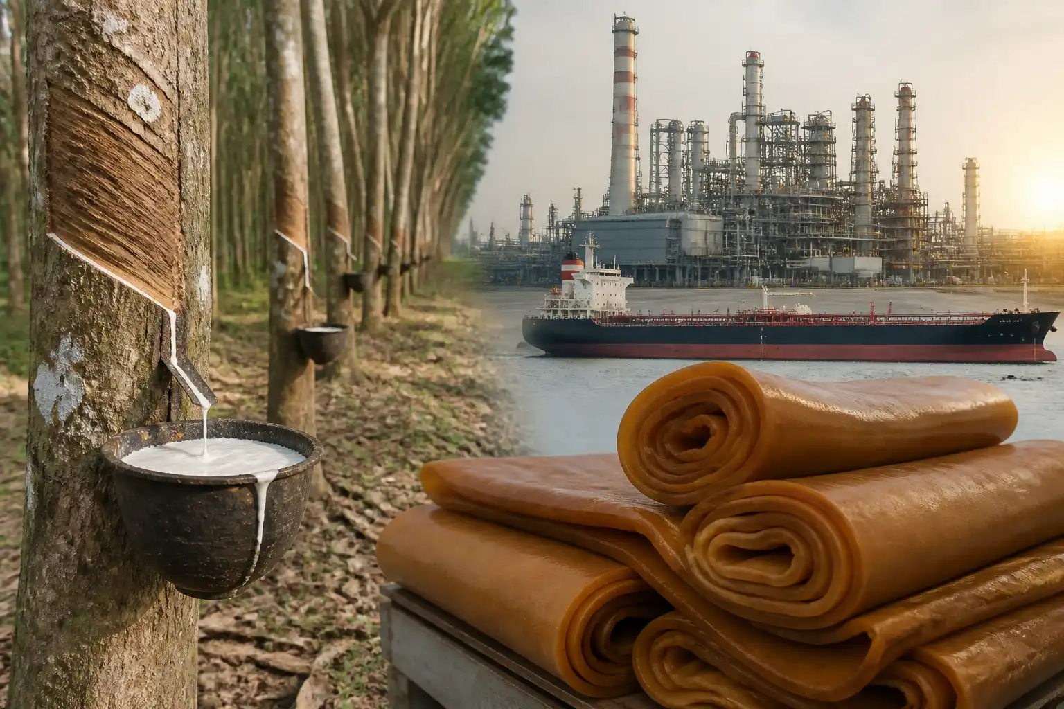 Illustration of Giá cao su hôm nay 19/8 biến động trái chiều trước dữ liệu Trung Quốc yếu và dầu tăn