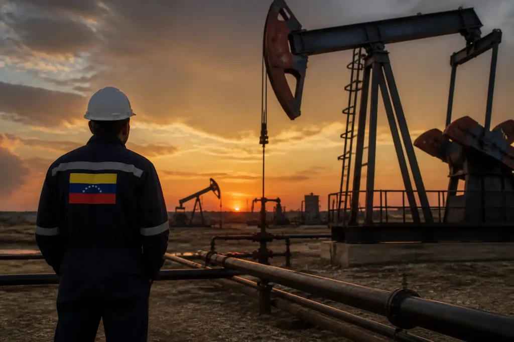 Illustration of Mỹ đàm phán nắm quyền sở hữu trực tiếp các mỏ dầu Venezuela