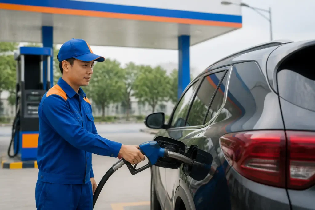 Illustration of Petrolimex nâng cấp trải nghiệm số với ứng dụng Petrolimex 2.0 và thẻ BIDV-Visa
