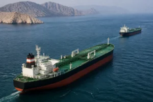 Illustration of Tàu chở dầu Trung Quốc quay đầu khi rủi ro eo biển Hormuz tăng cao