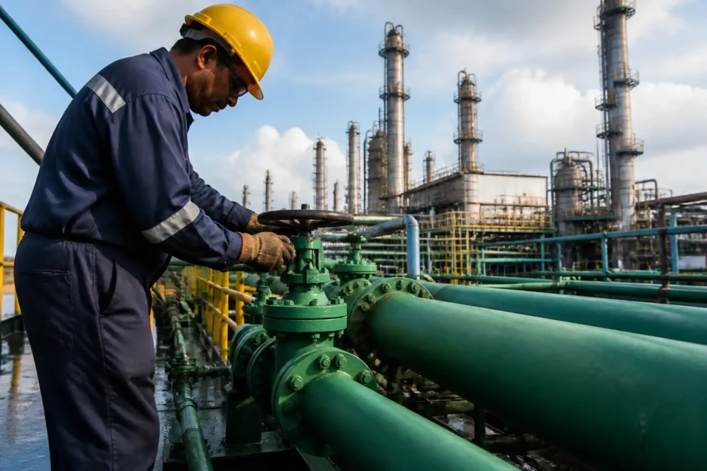 Illustration of Tập đoàn dầu mỏ Ấn Độ được cấp phép trở lại Venezuela từ Mỹ