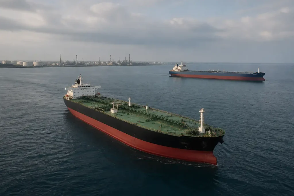 Illustration of Tắc nghẽn Hormuz đẩy các nhà máy lọc dầu Ấn Độ sang dầu Tây Phi