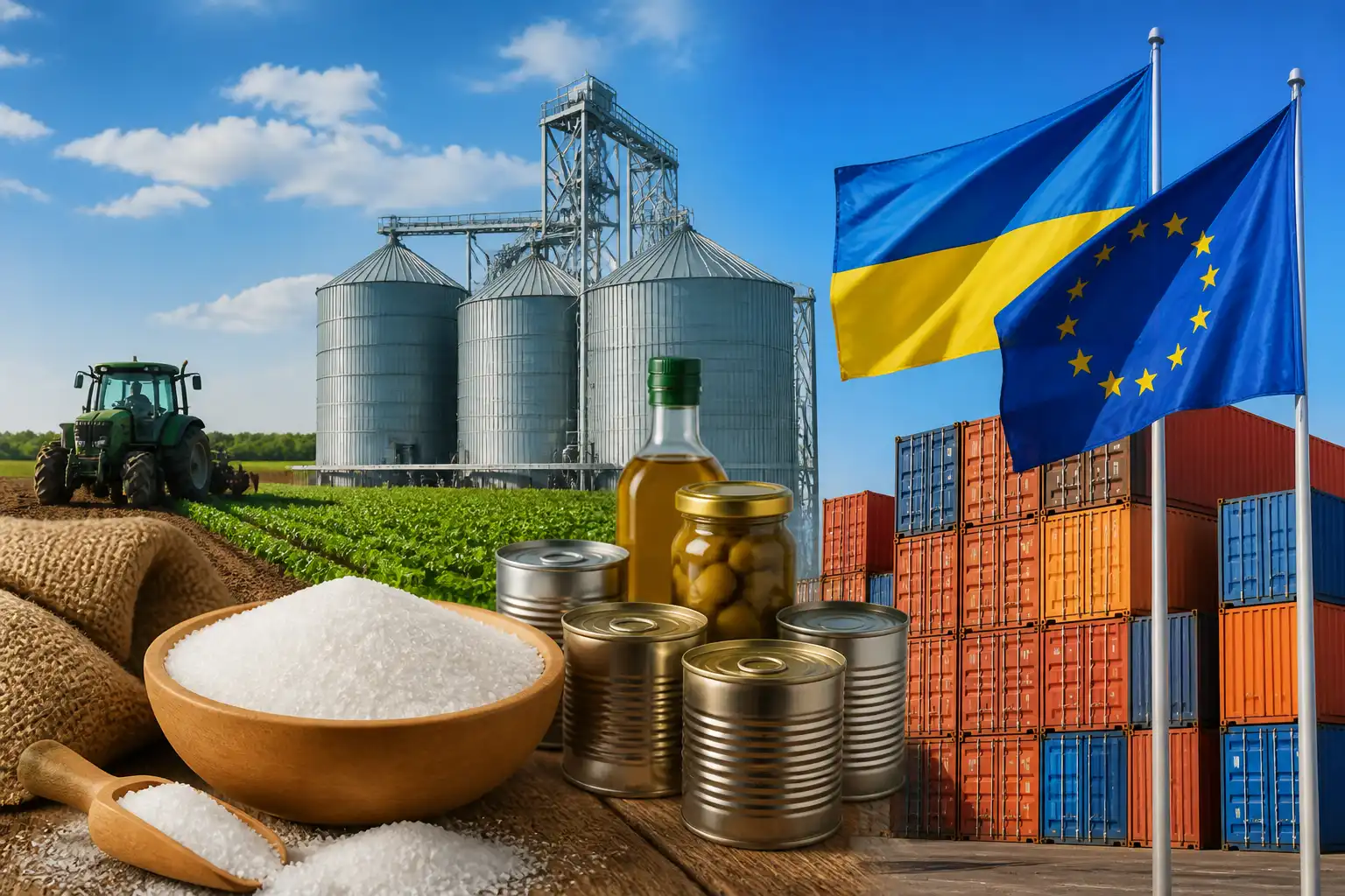Illustration of Ukraine dự kiến rà soát hạn ngạch đường và thực phẩm chế biến với EU