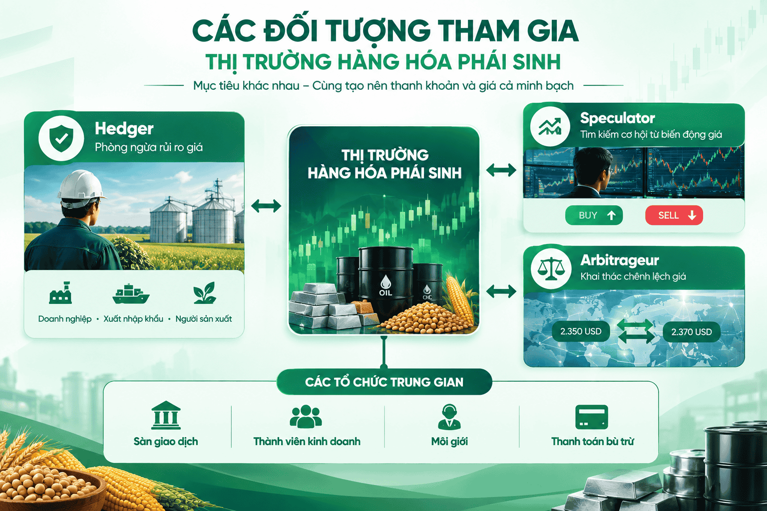Mối quan hệ giữa các chủ thể tham gia thị trường hàng hóa phái sinh