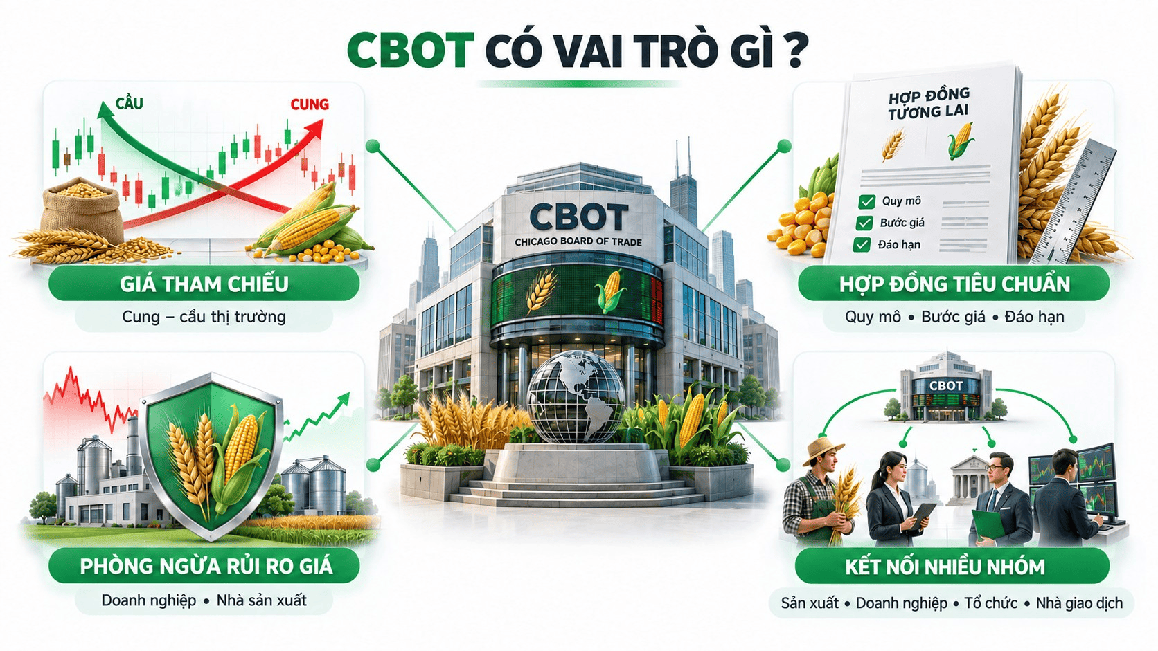 CBOT có vai trò gì trong thị trường hàng hóa?