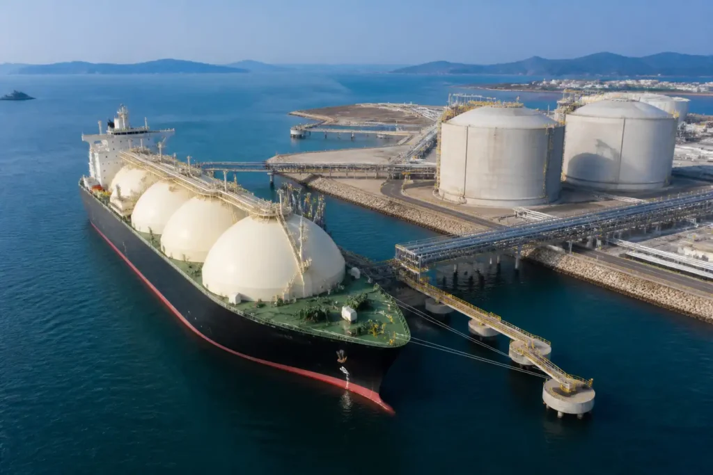 Illustration of Chevron mở rộng LNG trên bốn châu lục trong kế hoạch mới