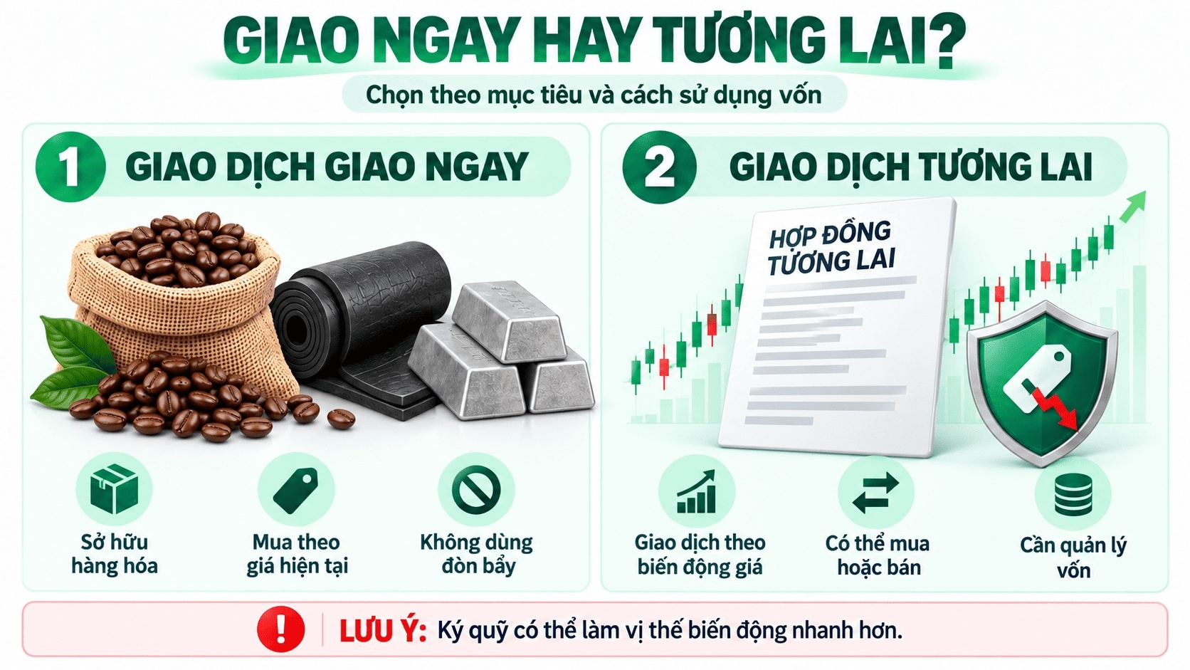 Giao dịch giao ngay và tương lai phù hợp với mục tiêu nào? Giao dịch giao ngay và tương lai phù hợp với mục tiêu nào?