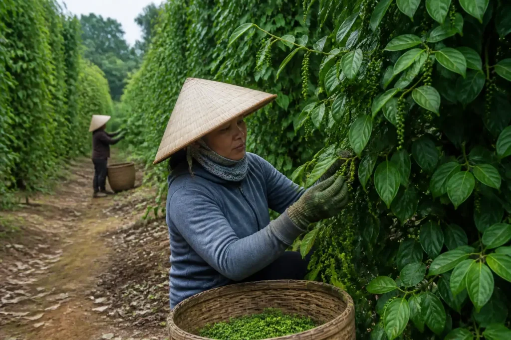 Illustration of Giá tiêu hôm nay 24/9: Đắk Nông lùi về 140.000 đồng/kg, giao dịch trầm lắng
