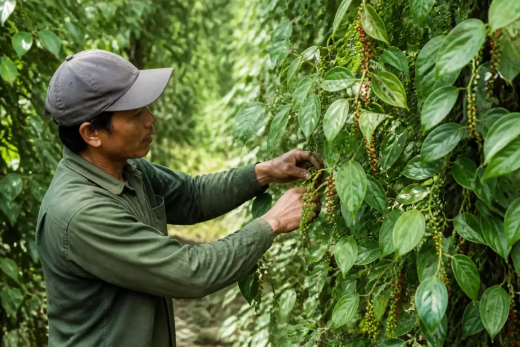 Illustration of Giá tiêu hôm nay 30/9: Đồng loạt tăng 500 đồng/kg trên cả nước
