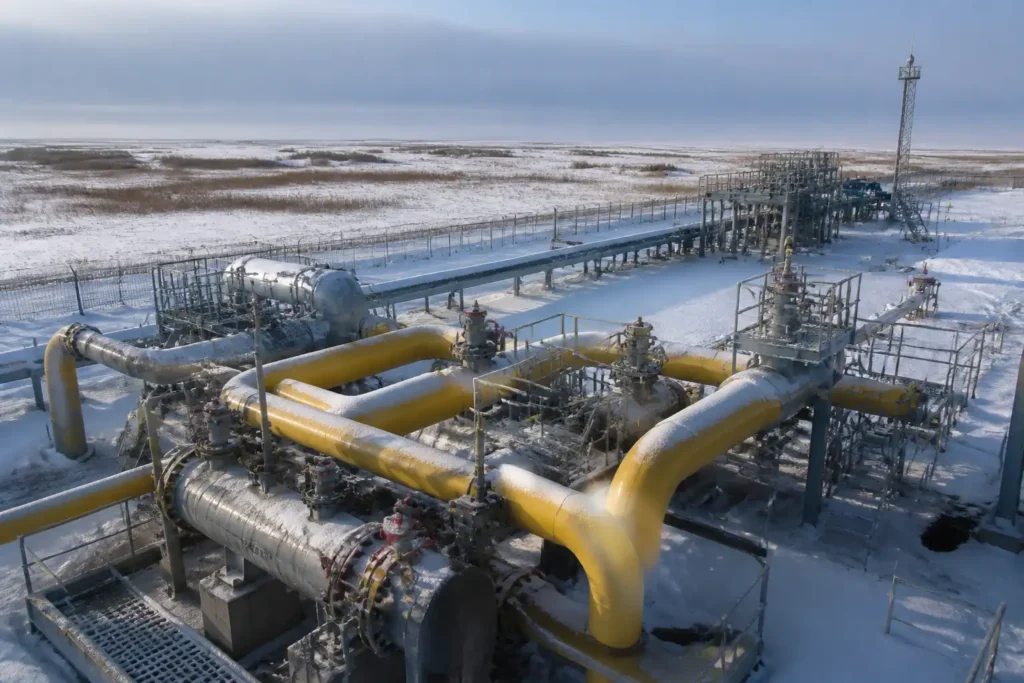 Illustration of Kazakhstan tăng nhập khí đốt Nga khi nhu cầu nội địa bùng lên