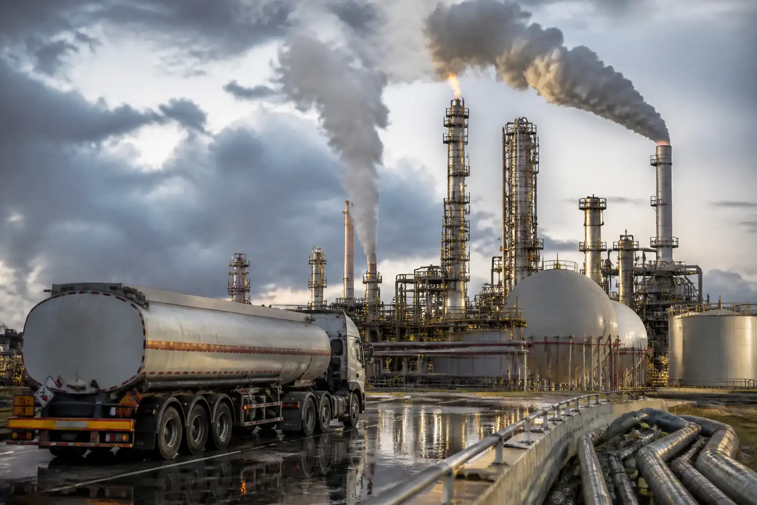 Illustration of Khủng hoảng lọc dầu toàn cầu đẩy giá diesel lên kỷ lục mới