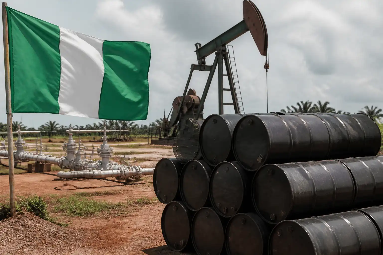 Illustration of Nigeria gia nhập IEA khi sản lượng dầu thô đạt đỉnh 6 năm