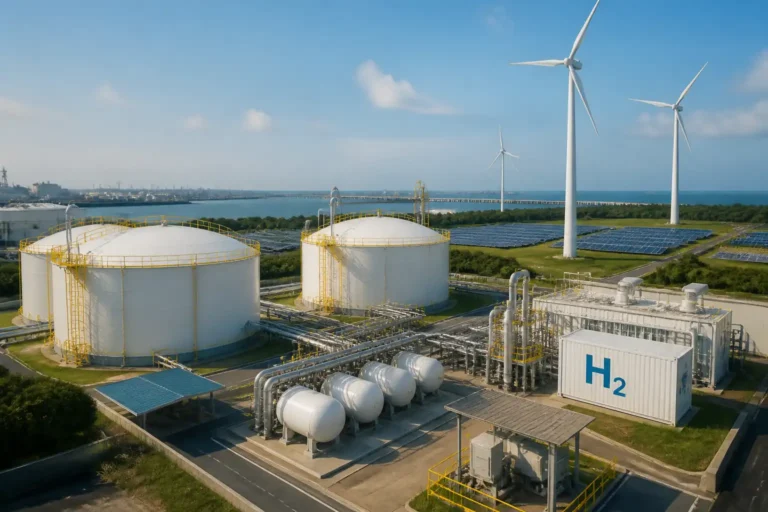 Illustration of Petrolimex tăng cường kết nối, mở rộng hợp tác hạ tầng năng lượng xanh