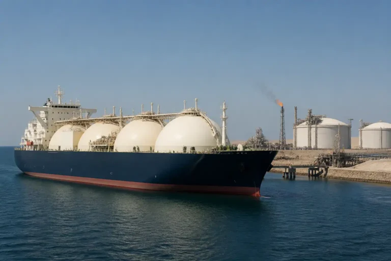Illustration of Qatar gia hạn bất khả kháng LNG khi khủng hoảng Hormuz kéo dài