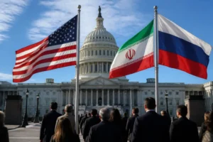 Illustration of Quốc hội Mỹ chuyển dự luật trừng phạt Nga-Iran toàn diện tới Trump