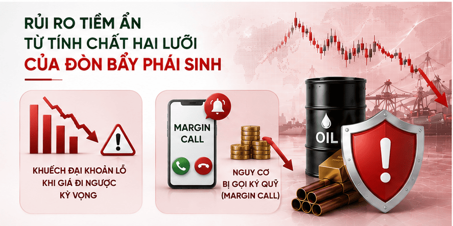 Rủi ro tiềm ẩn từ tính chất hai lưỡi của đòn bẩy phái sinh