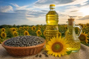 Illustration of Sản lượng hướng dương toàn cầu tăng 12%, gây áp lực lên giá dầu hướng dương