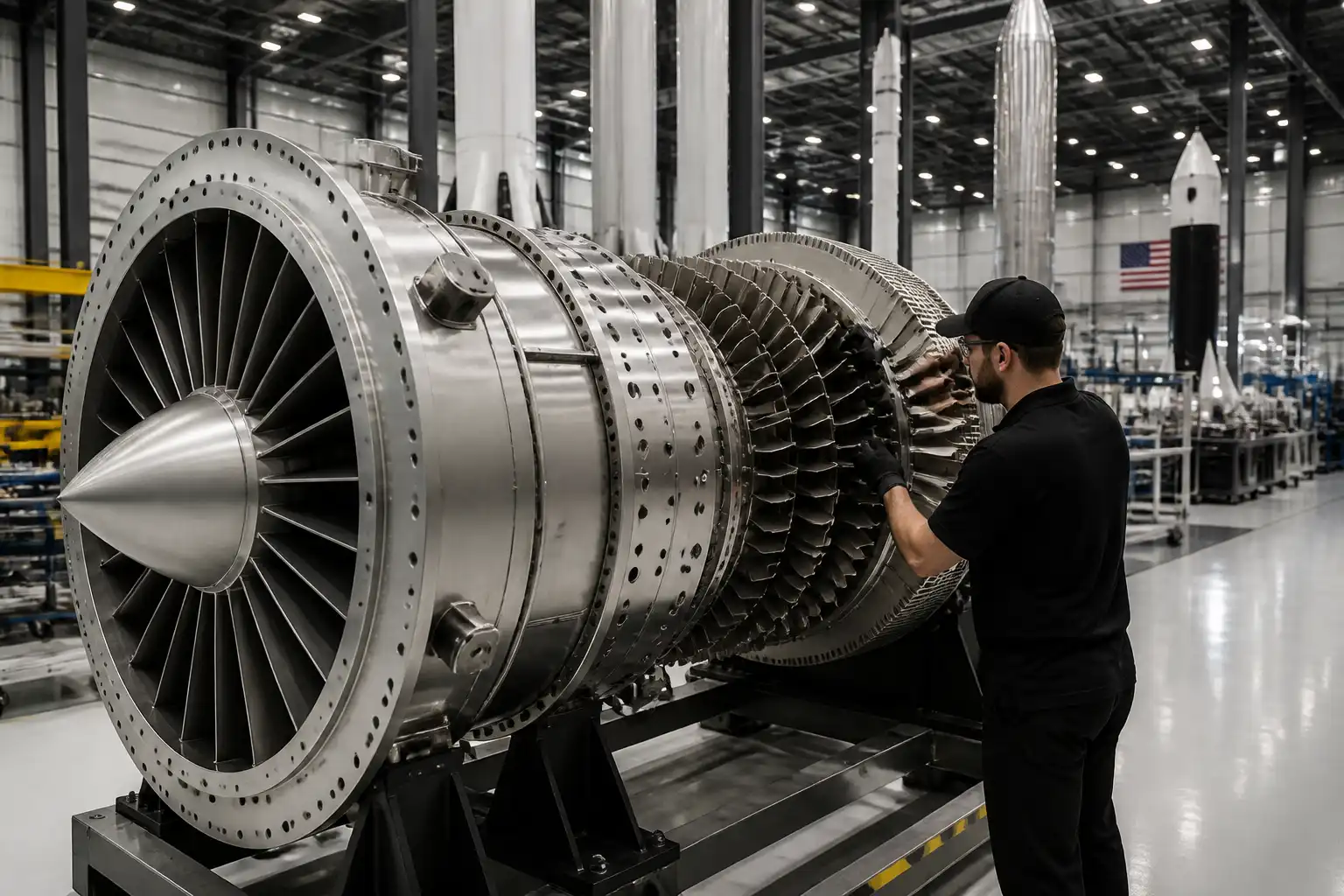 Illustration of SpaceX chuyển sang sản xuất turbine, Musk cảnh báo thiếu thiết bị nhiều năm