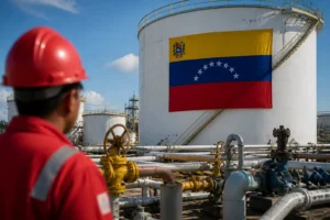 Illustration of Thỏa thuận dầu Venezuela của Washington không chỉ xoay quanh dầu thô