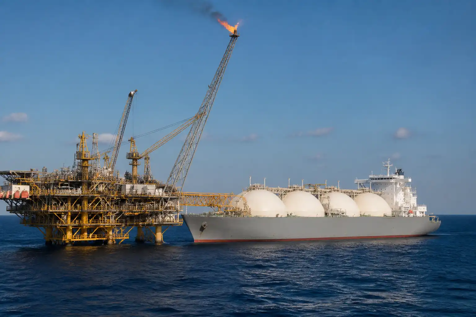 Illustration of TotalEnergies phát triển mỏ khí ngoài khơi để tăng cung LNG Nigeria