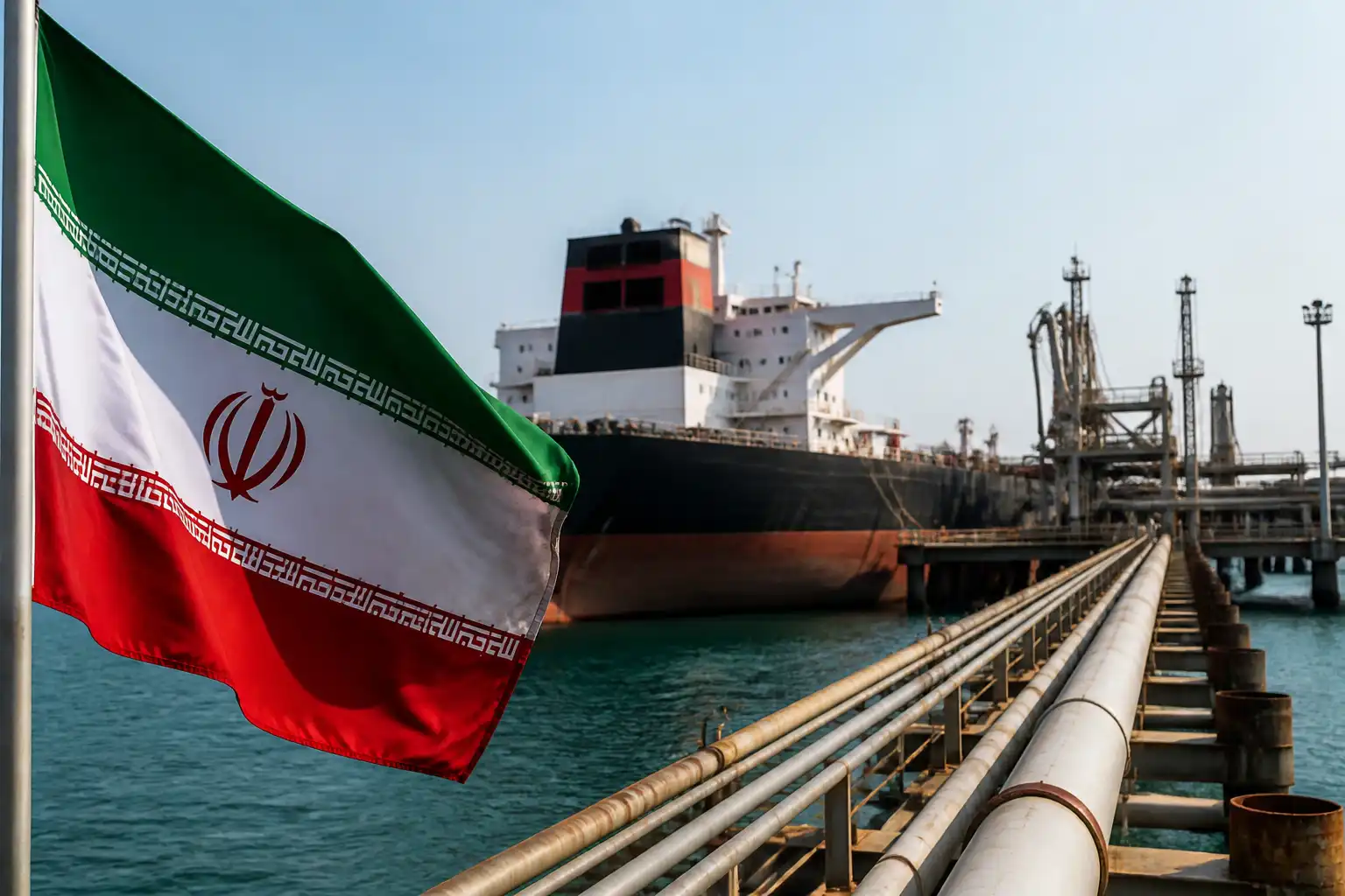 Illustration of Trung Quốc nắm 80% dầu Iran, phủ bóng lên thượng đỉnh Trump–Tập