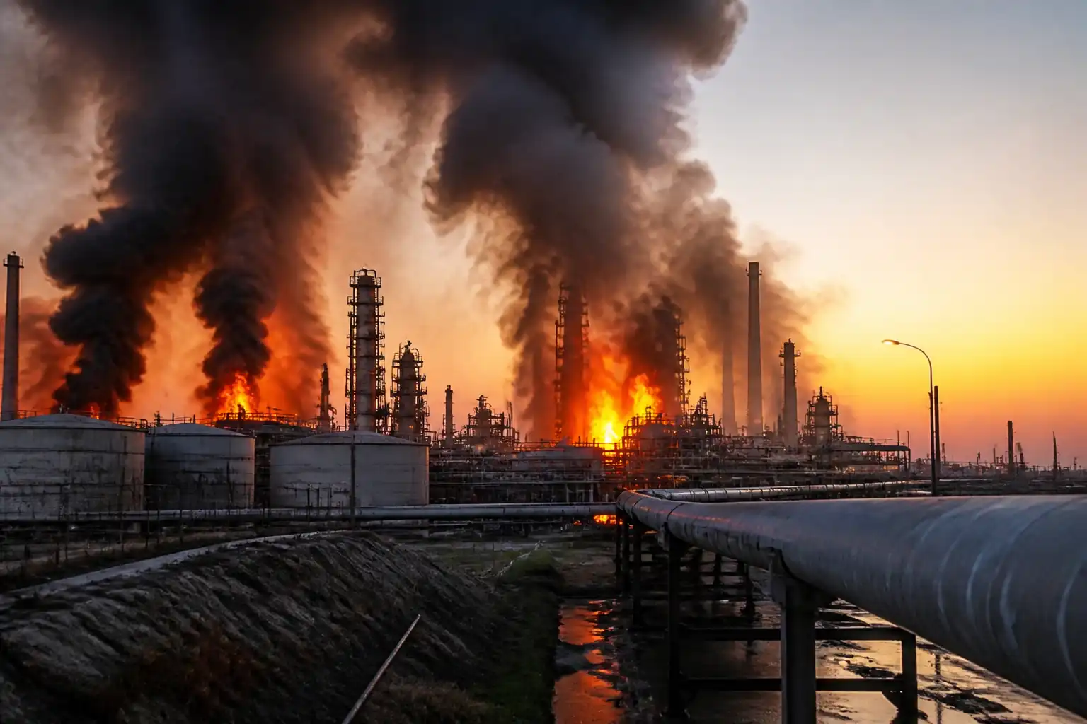 Illustration of Ukraine tấn công nhà máy lọc dầu, Nga buộc chế biến dầu ở nước ngoài