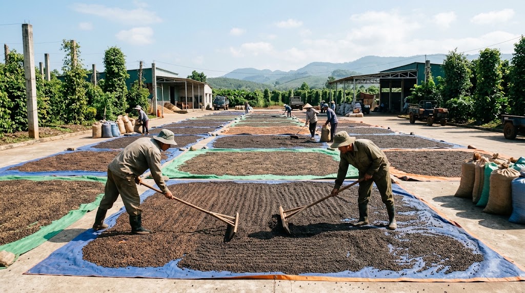 Giá hồ tiêu xuất khẩu tiếp tục đi ngang