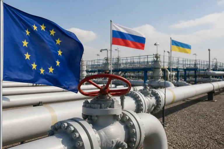 Illustration of Ủy ban châu Âu bác kế hoạch của Mỹ về khí đốt Nga qua Ukraine