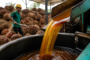 Illustration of Giá dầu cọ giảm hơn 1% sau khi Malaysia giữ nguyên thuế xuất khẩu